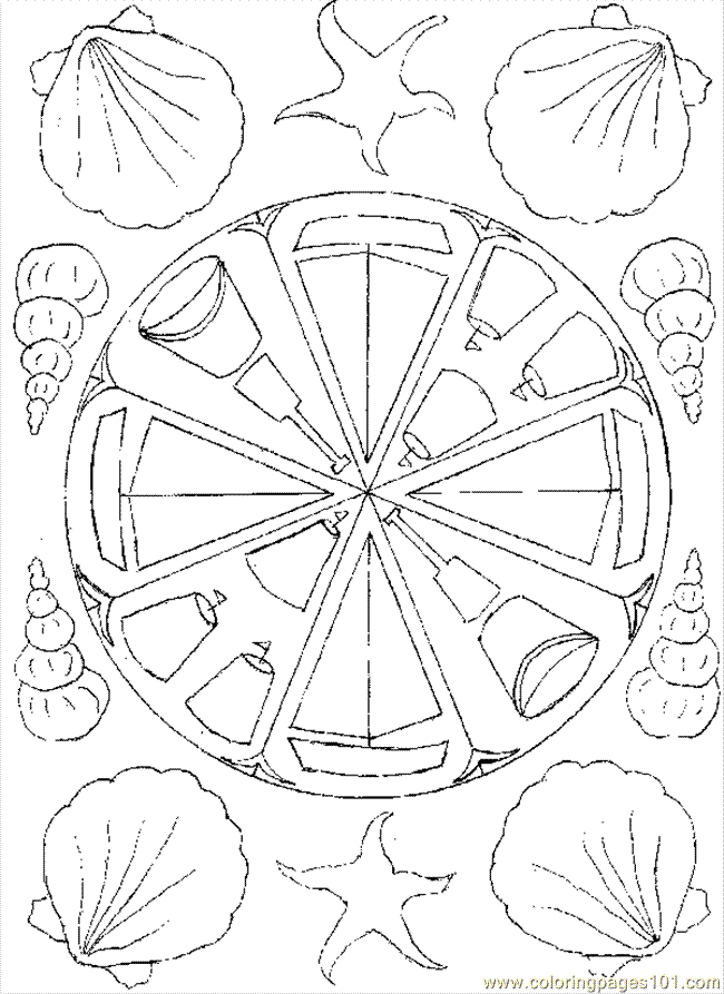 Coloring Pages Summer Seaside Pattern (Natural World > Seasons 