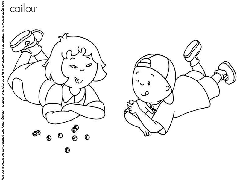 Caillou Coloring Page