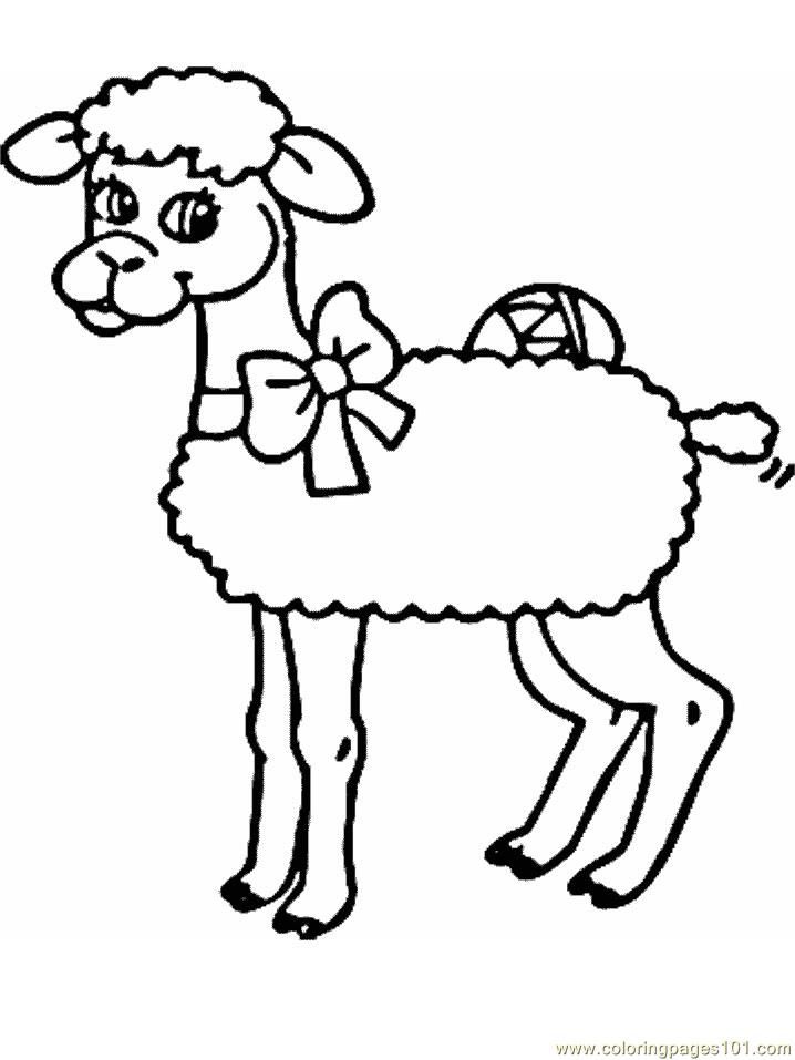 Coloring Pages Spring Lamb (Mammals > Sheeps) - free printable 