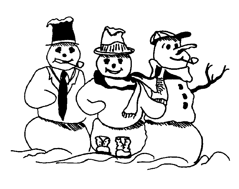 Coloring Page - Christmas snowman coloring pages 8