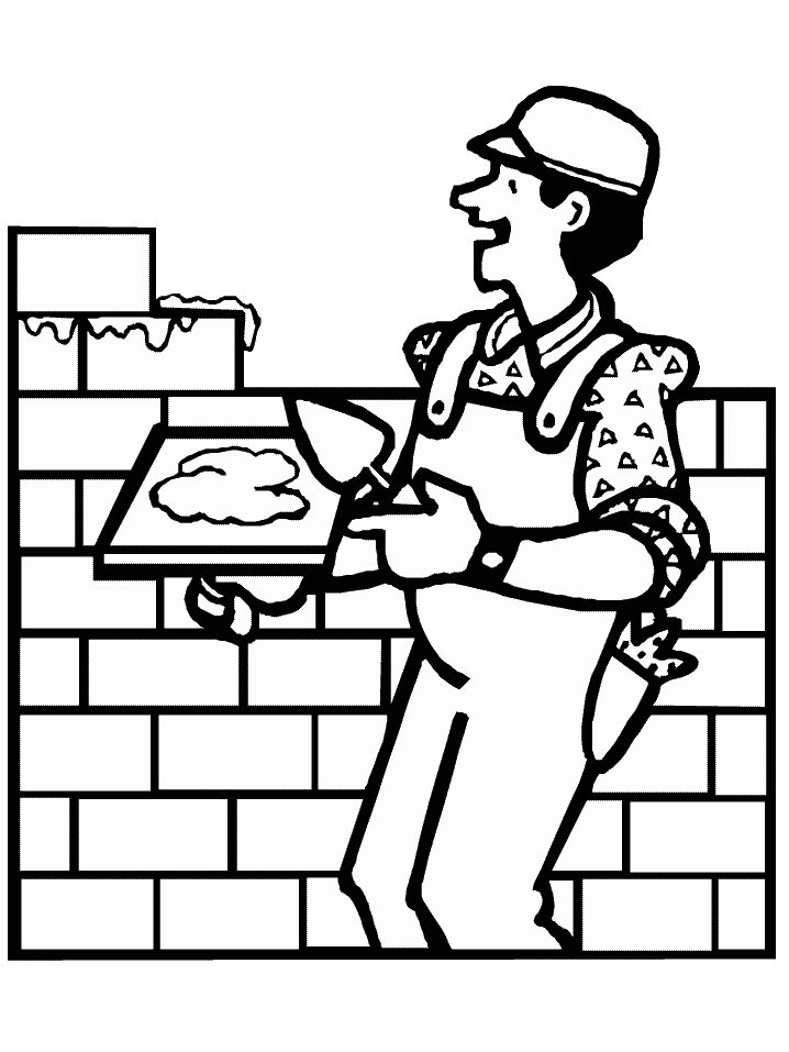 Construction Worker Coloring Pages - Coloring Home
