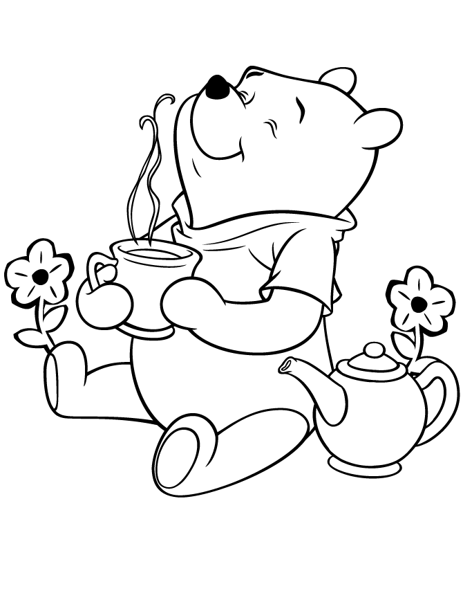 pooh Bear Colouring Pages
