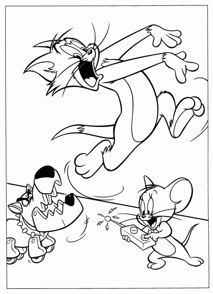 Easy Tom And Jerry Coloring Pages Tom And Jerry Cartoons Cartoon 