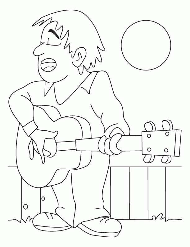 Download Guitar coloring page | Coloring Pages