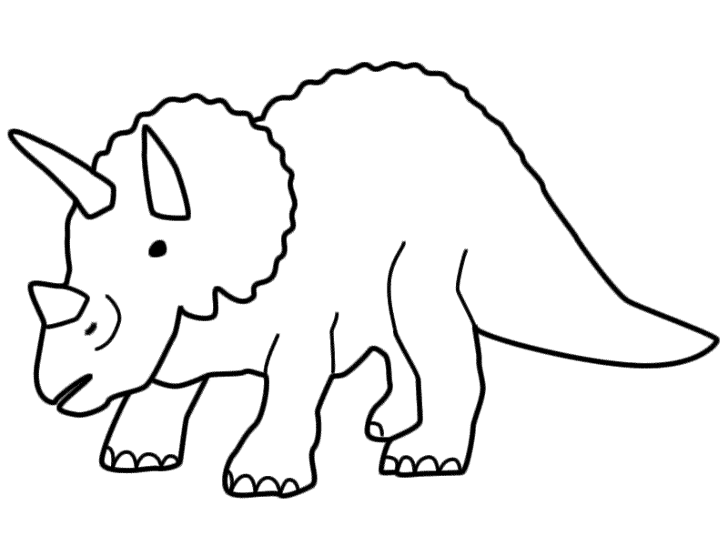 Triceratops - Coloring Page (Valentine's Day)