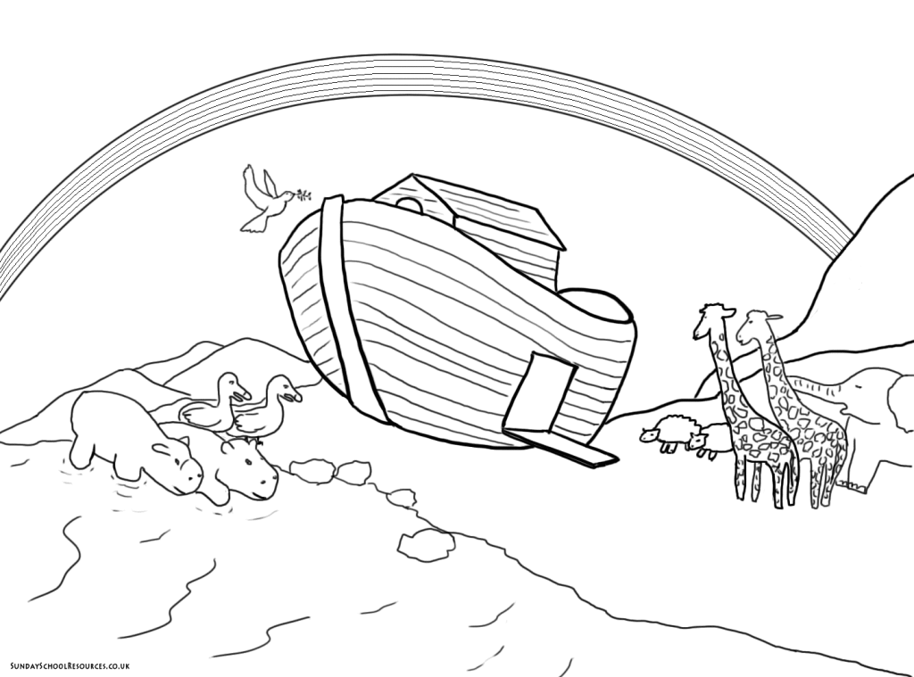 Noahs Ark Animals Colouring Pages - Coloring Home