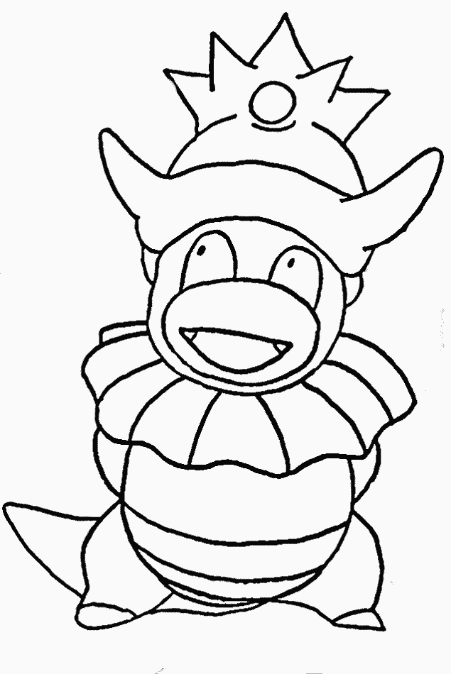 Slowking Colouring Pages