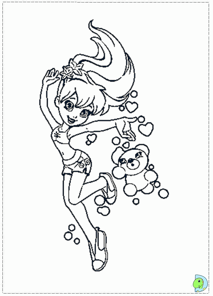 Polly Pocket with pets Colouring Pages (page 2)