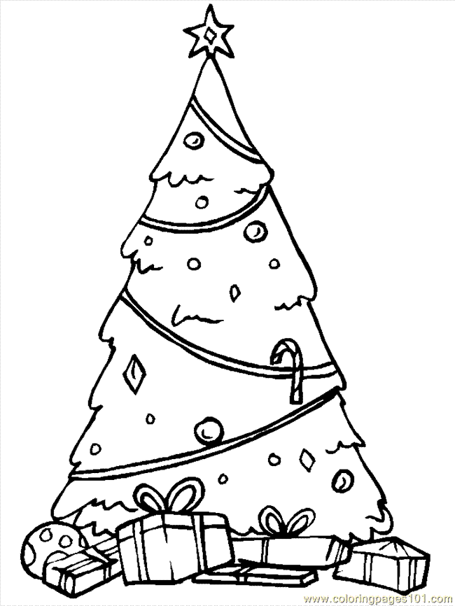 Coloring Pages Christmas Trees (6) (Cartoons > Christmas) - free 