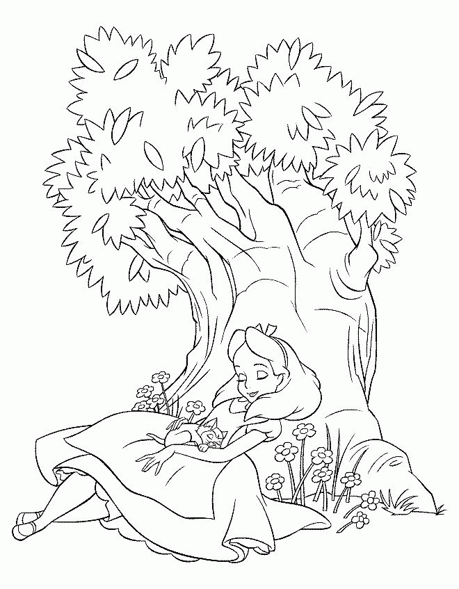 coloring page Alice in Wonderland | FollowPics