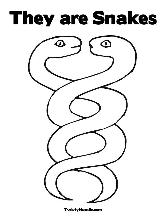 Two headed snake Colouring Pages (page 3)
