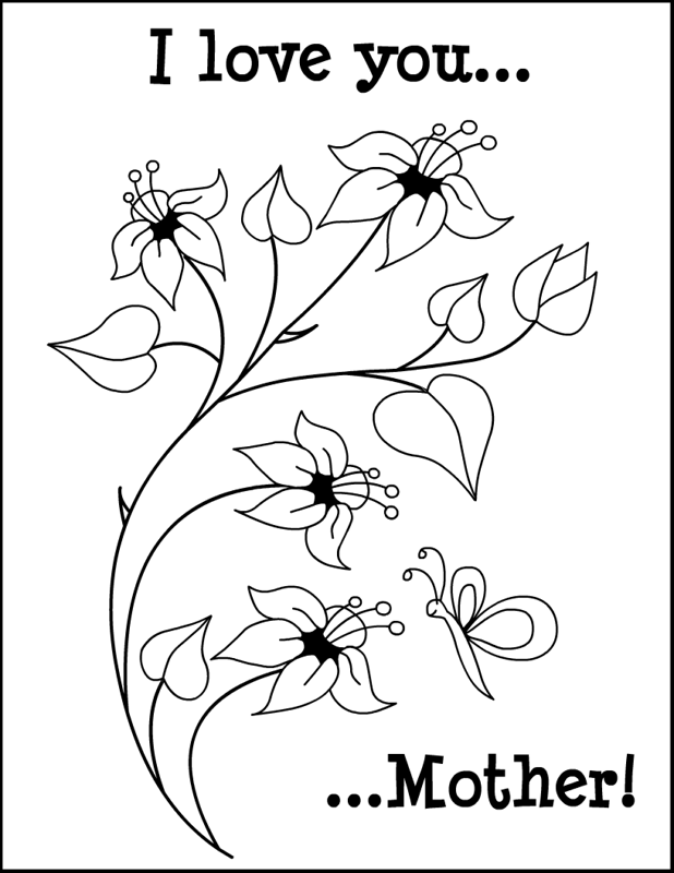 I Love You Coloring Page for Mother's Day | Kiboomu Kids Songs