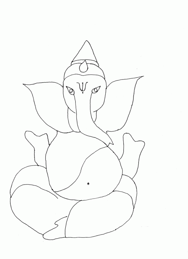 Ganesha On Diwali Coloring Page Coloring Pages On The Diwali 