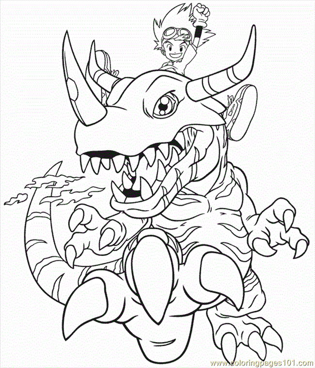 All Digimon Terriermon Coloring Pages