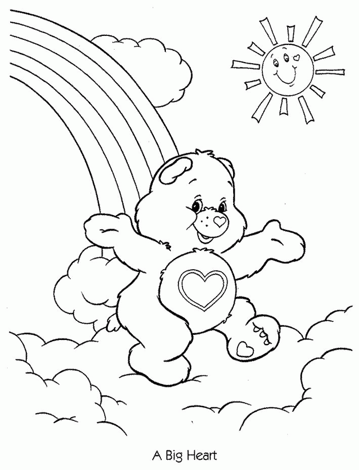 heart care bear Colouring Pages