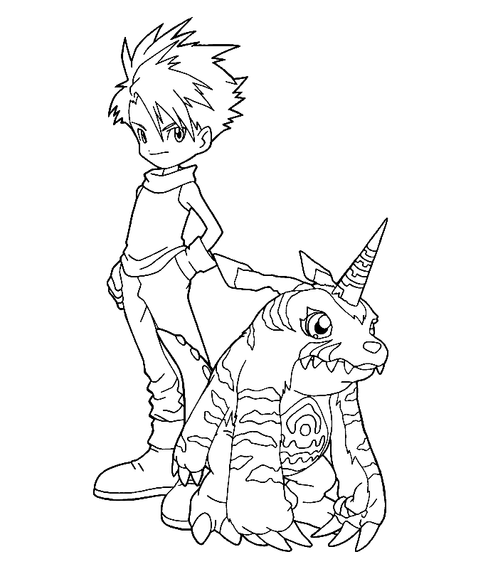 Digimon Coloring Sheet Printable