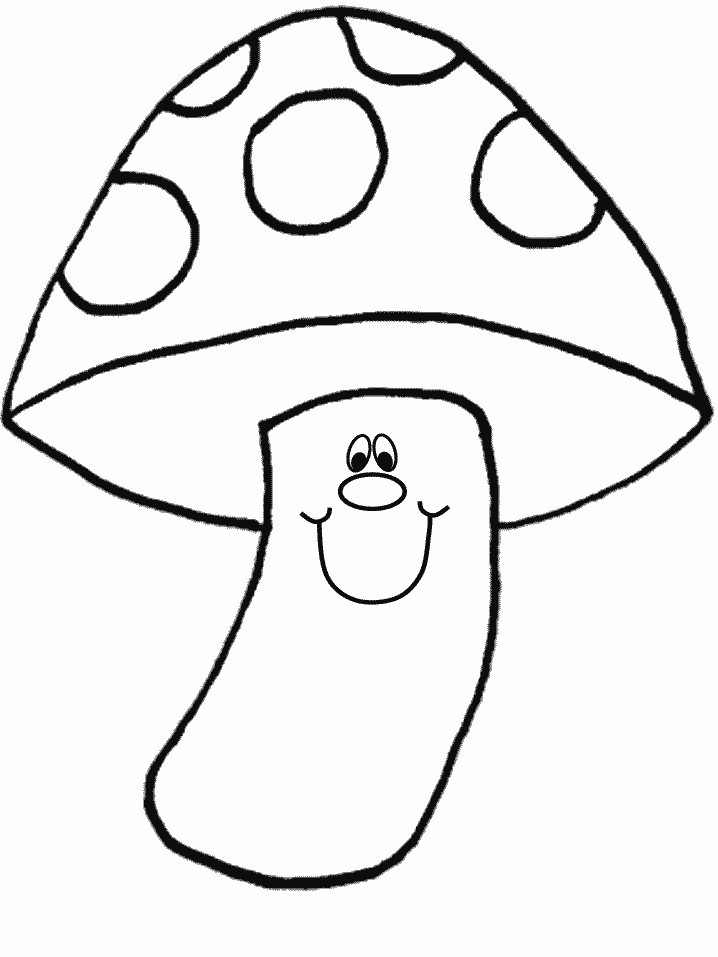 Printable Mushroom Fruit Coloring Pages
