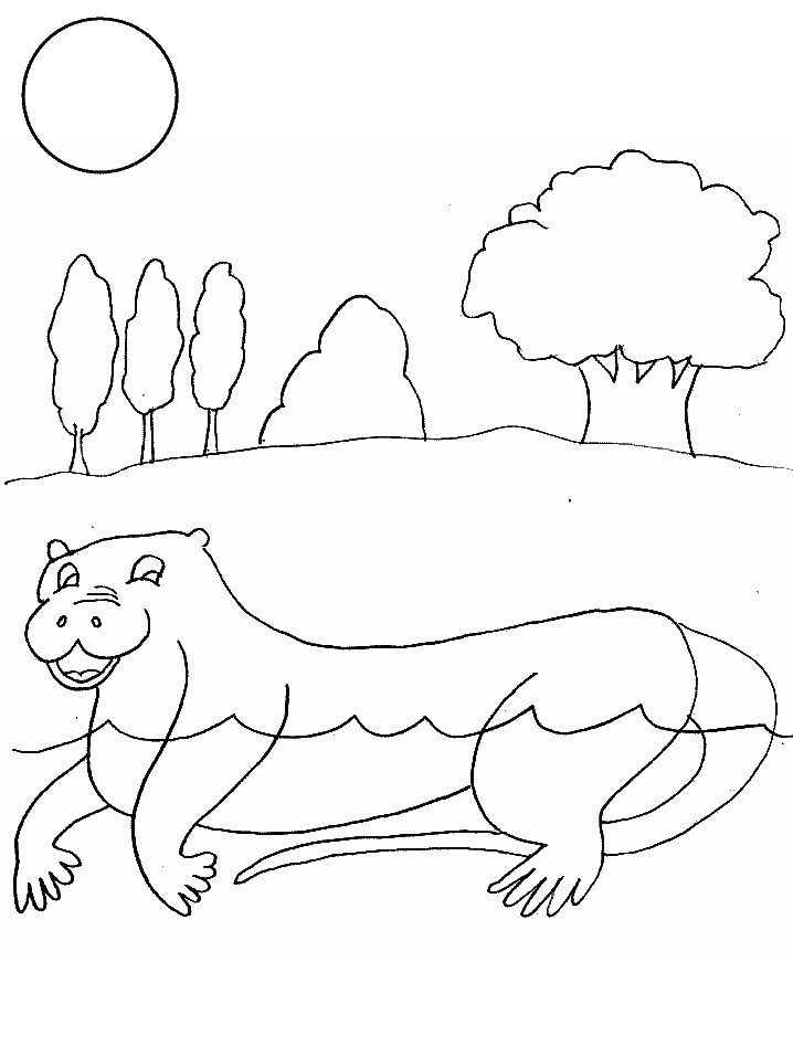 Otter Animals Coloring Pages & Coloring Book