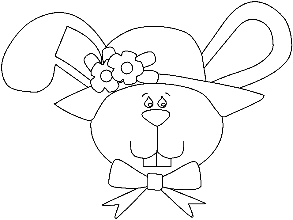 Easter Bunny Face - Coloring Home