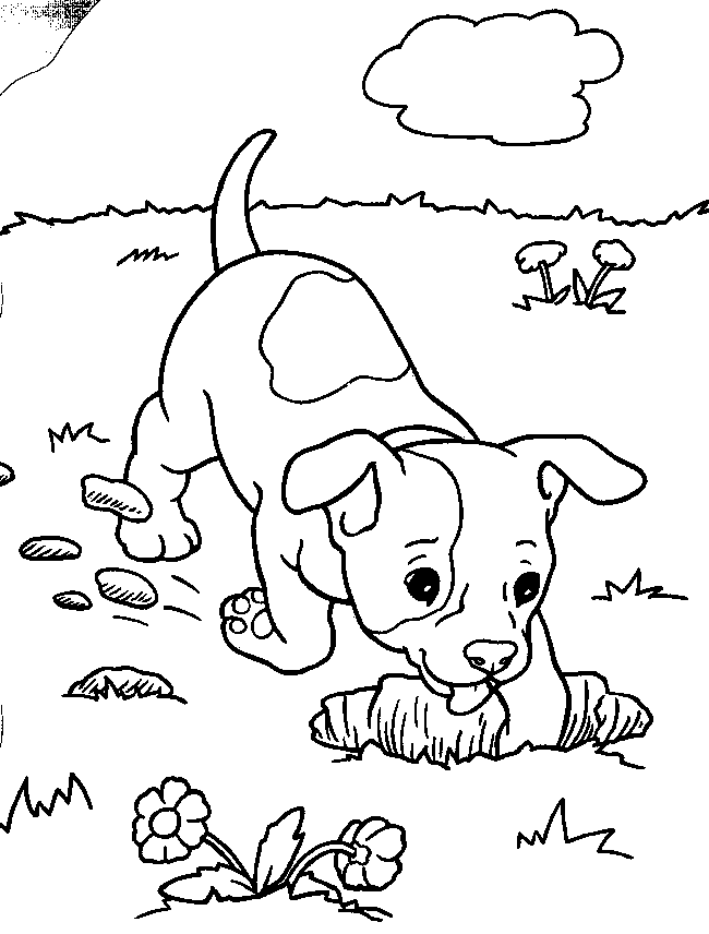 dogs and puppies coloring pages 07 - Brotherbangun.net
