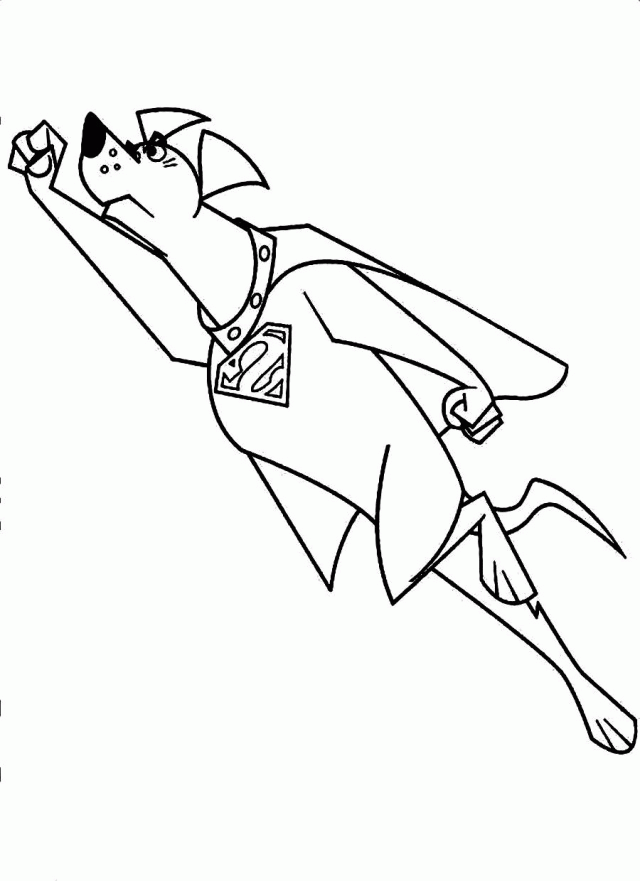 Download Krypto The Superdog Flying To Save People Coloring Pages 