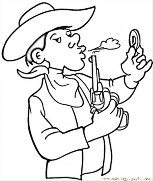 Coloring Pages Cowboy (Countries > USA) - free printable coloring 