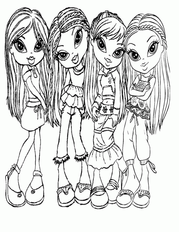 Bratz Characters Coloring Pages