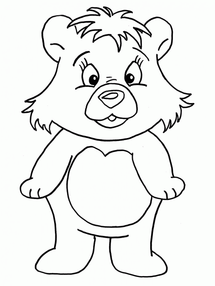 Teddy Bear Coloring Page : Printable Coloring Book Sheet Online 