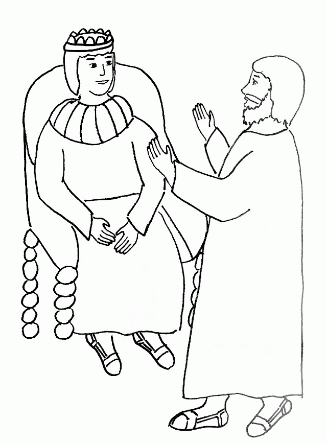 Bible Story Coloring Page for Paul and King Agrippa | Free Bible 