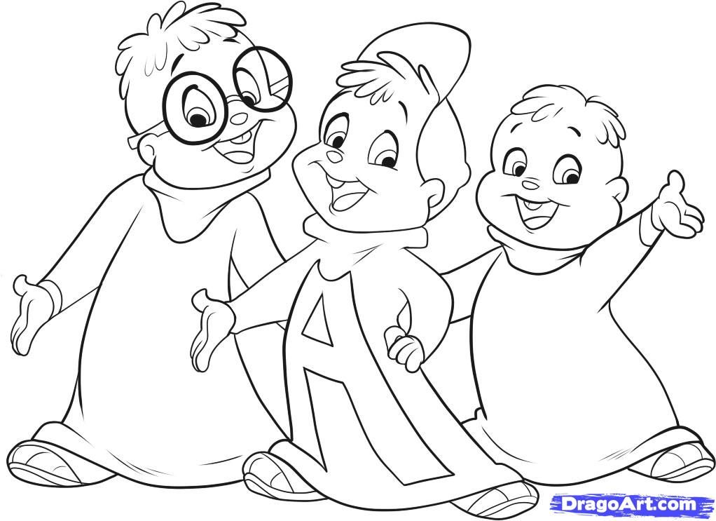 How to Draw The Chipmunks, Step by Step, Characters, Pop Culture 