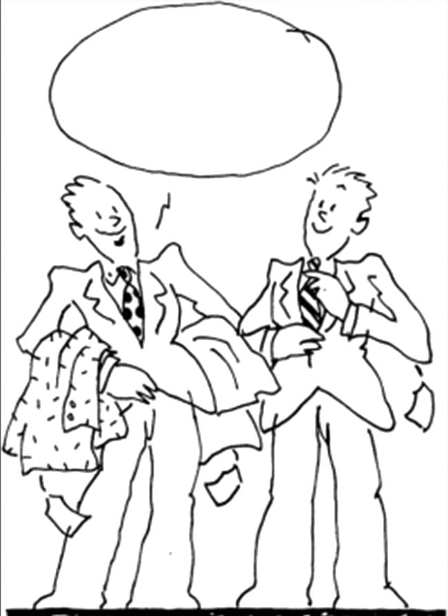 The Two Men It Was Clothes Shopping In The Mall Coloring Pages 