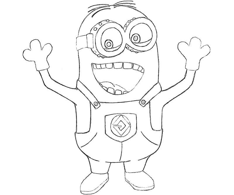 Dave The Minion Despicable Coloring Pages - Despicable Me Coloring 