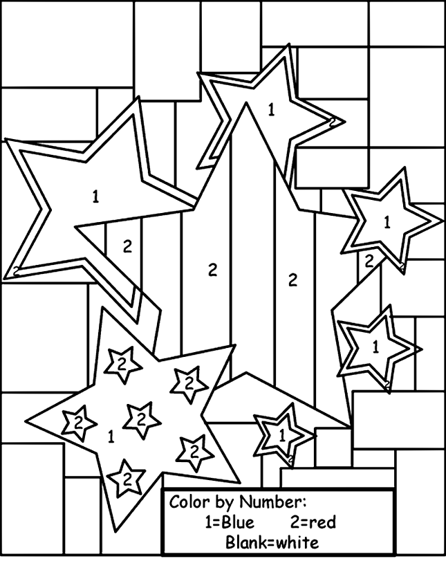 Coloring The Star By Number Free : New Coloring Pages