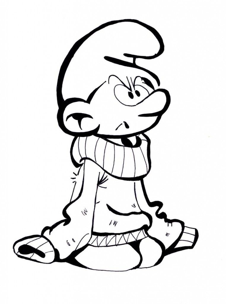 Funny: Wonderful Grouchy Smurf Coloring Pages Picture, ~ Coloring -  Coloring Home