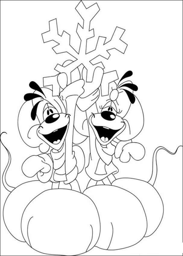 DIDDL coloring pages - Diddl in winter