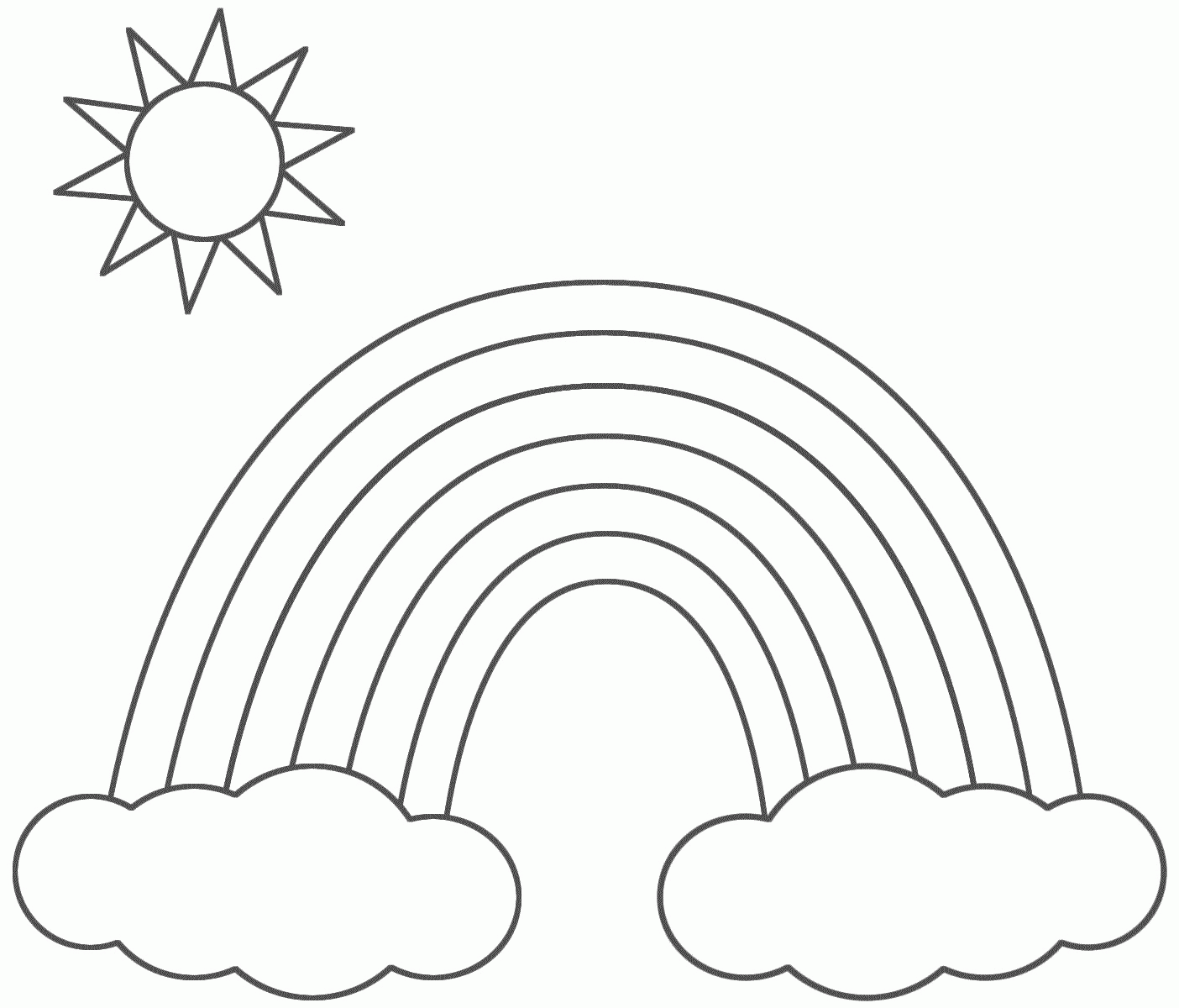 Preschool Free Printable Coloring Pages Of Rainbows   Coloring Home