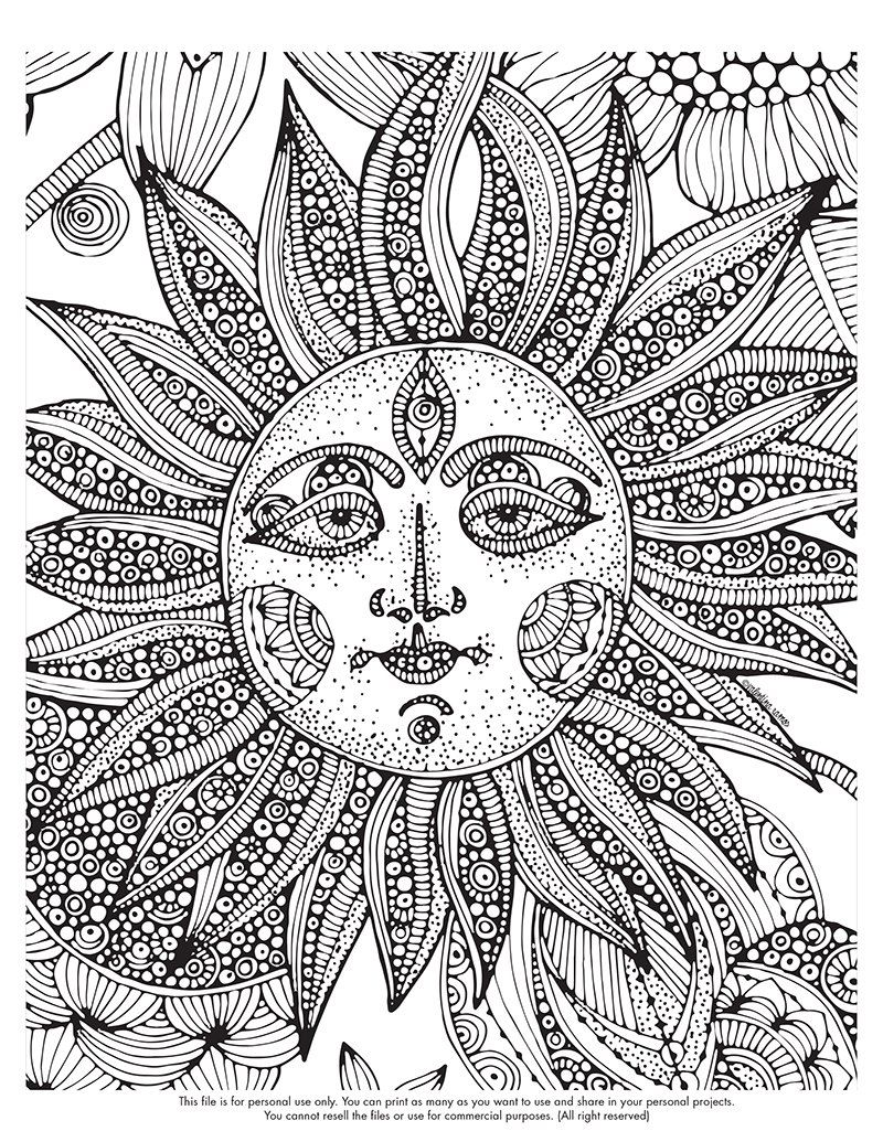 Complicated Printable - Coloring Pages for Kids and for Adults