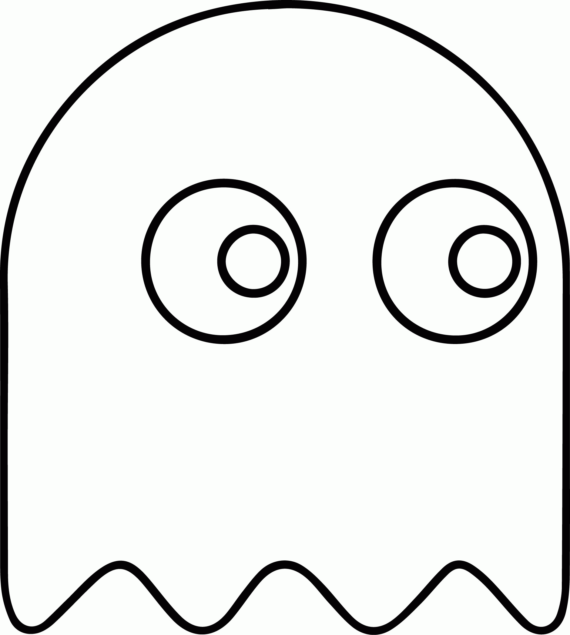 pacman ghost coloring pages