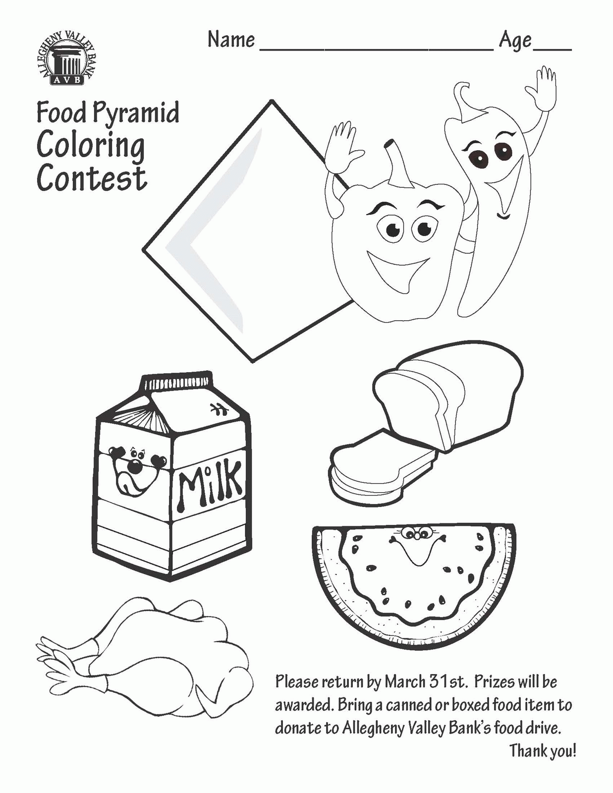 Preschoolers Free Coloring Pages Of Food Pyramid - Widetheme