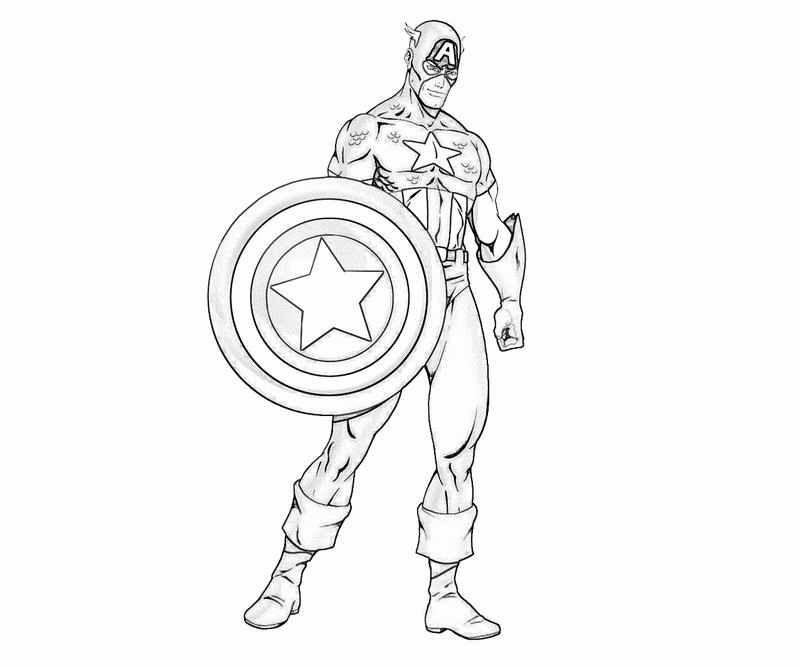 Download Captain America Face Coloring Pages - Coloring Home
