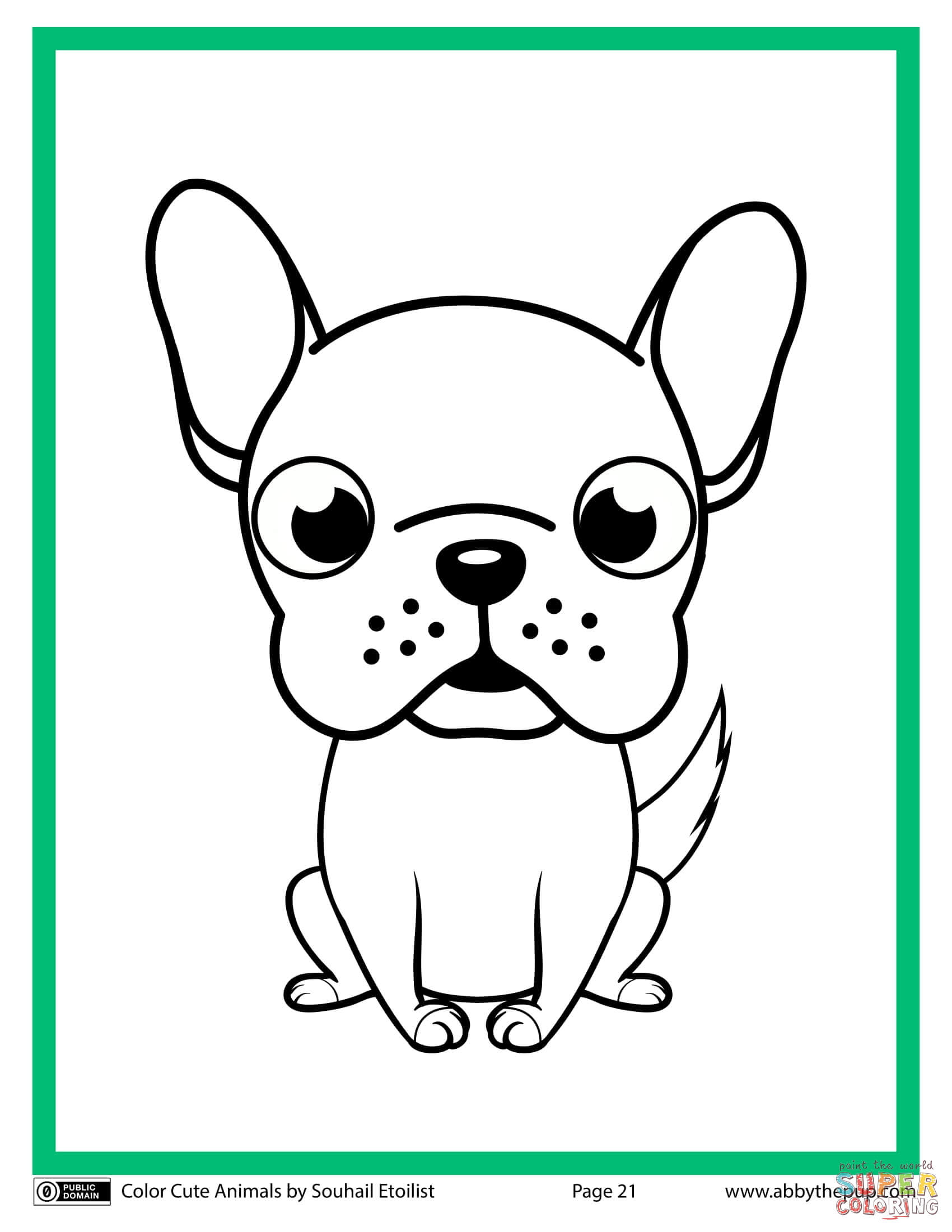 Cute Dog coloring page | Free Printable Coloring Pages
