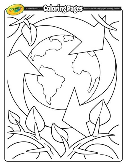 Earth Day Recycling Coloring Page | crayola.com