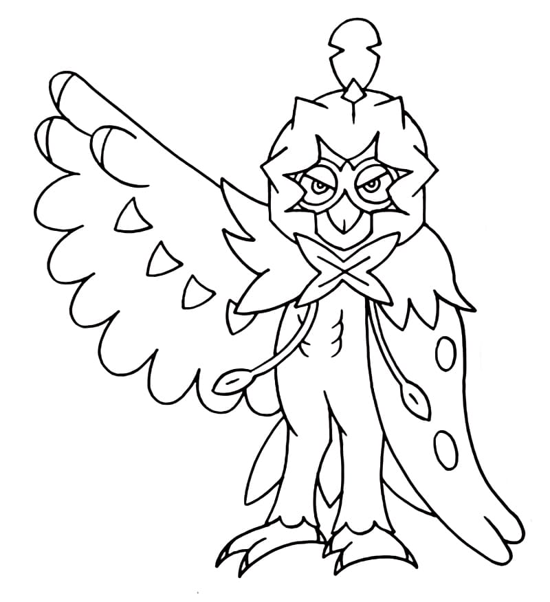 Free Decidueye Coloring Page - Free Printable Coloring Pages for Kids
