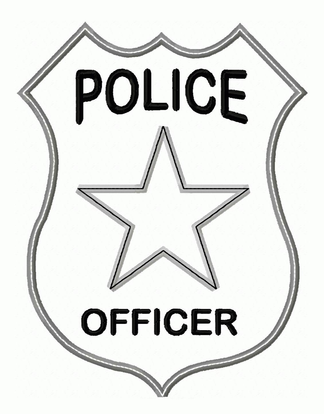 Acumen Policeman Badge Coloring Page Danasrggtop, Awareness Police ...