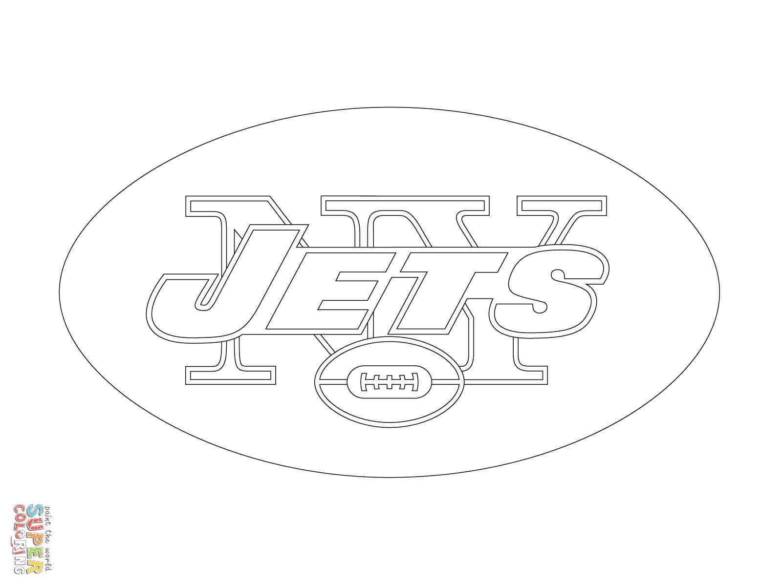New York Jets Logo coloring page | Free Printable Coloring Pages