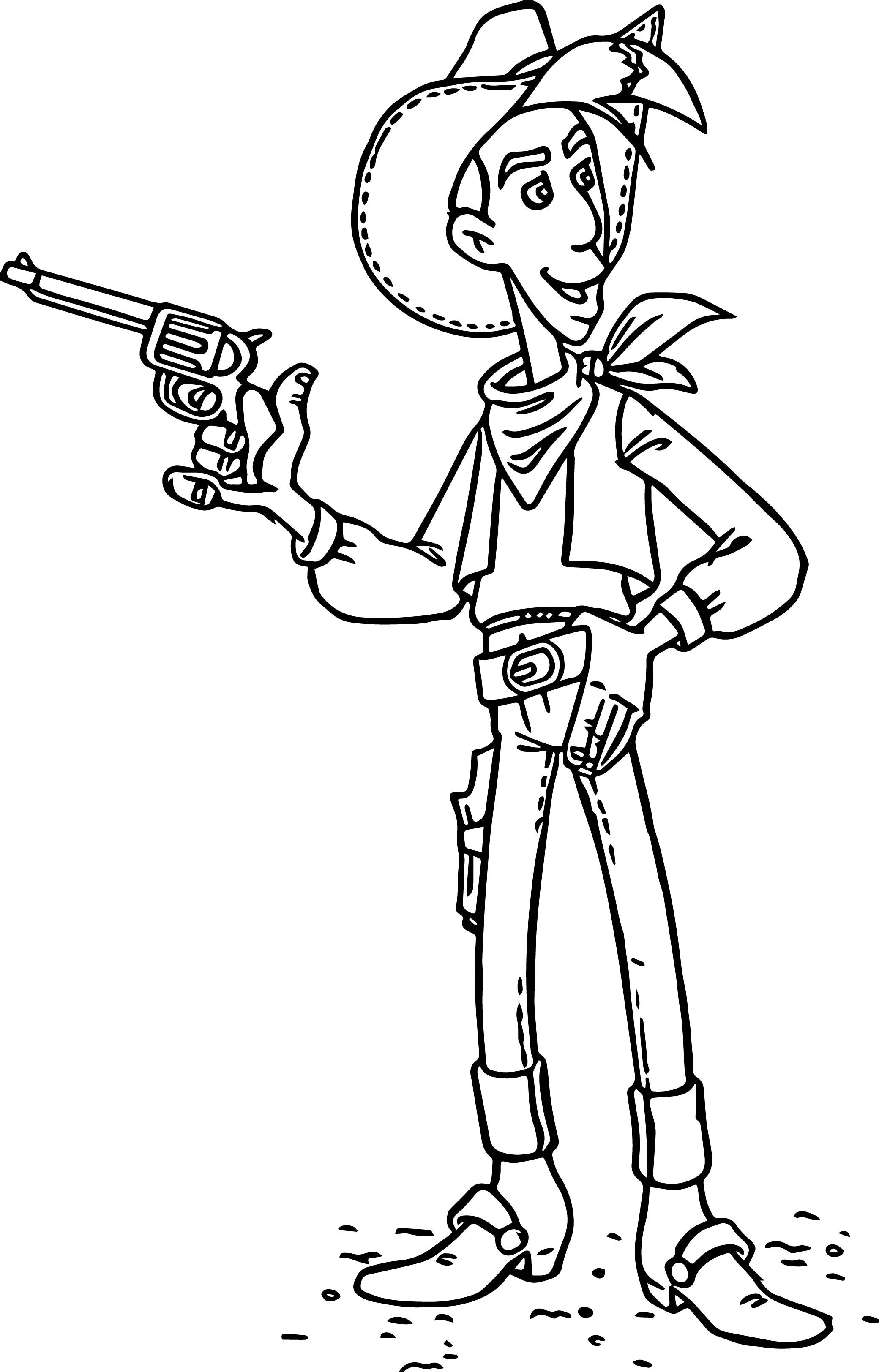 Lucky Luke Gun Coloring Page | Wecoloringpage