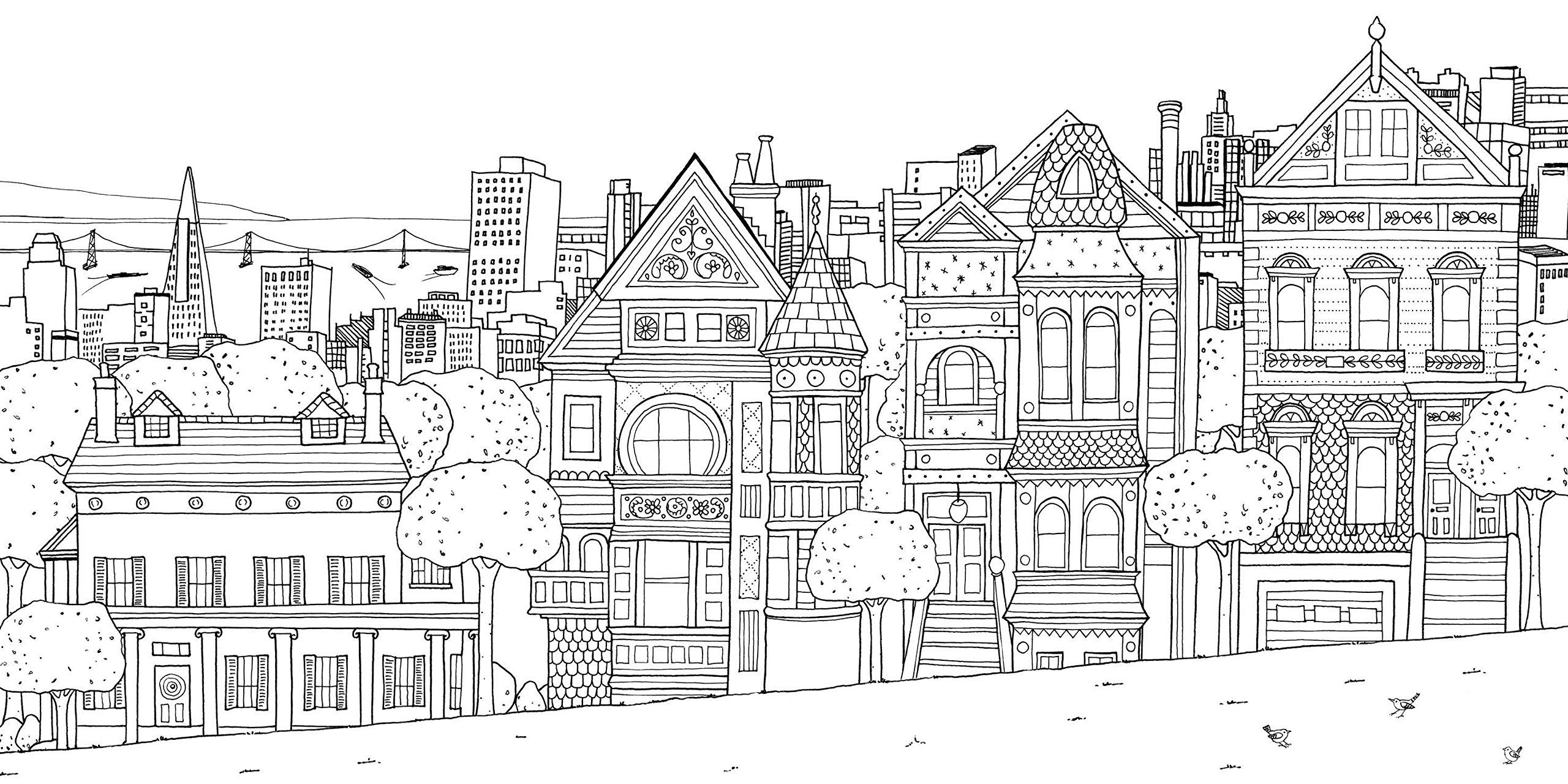 Cities Coloring Pages   Coloring Home