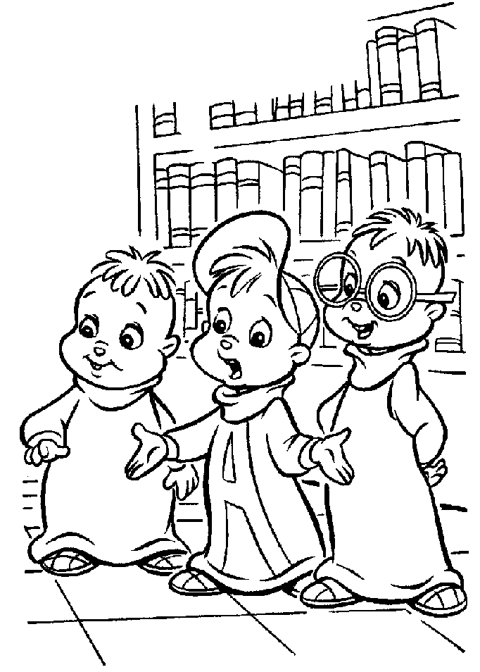 Alvin And The Chipmunks 2 Coloring Pages Sketch Coloring Page