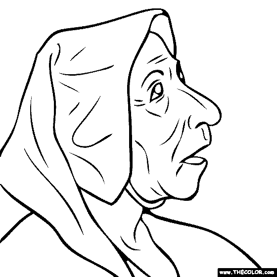 Pieter Bruegel the Elder - Portrait of an Old Woman Coloring Page