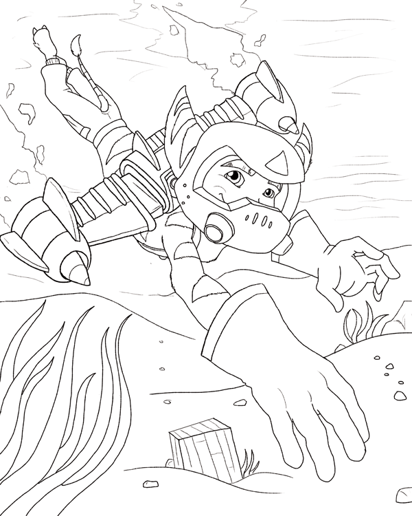 Ratchet and Clank Coloring Page